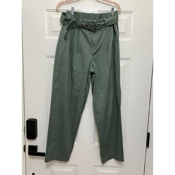 a new day Pants - WOMEN'S A NEW DAY STRETCH HIGH RISE STRAIGHT CHINO PANTS Size 8 Boho Casual Belt